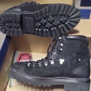 Ralph Lauren Black Lace Up Boots